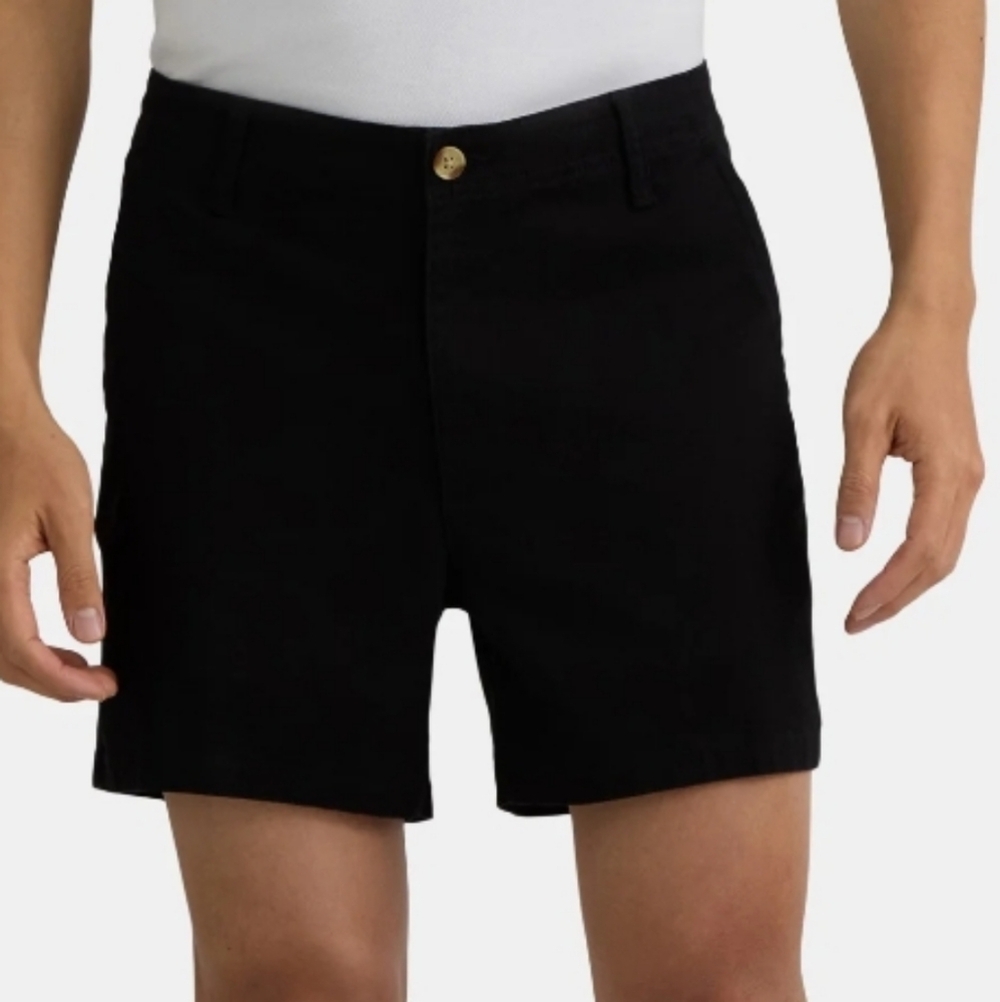 Men's Black Flat Front 9" Shorts  - Goodfellow & Co - 28